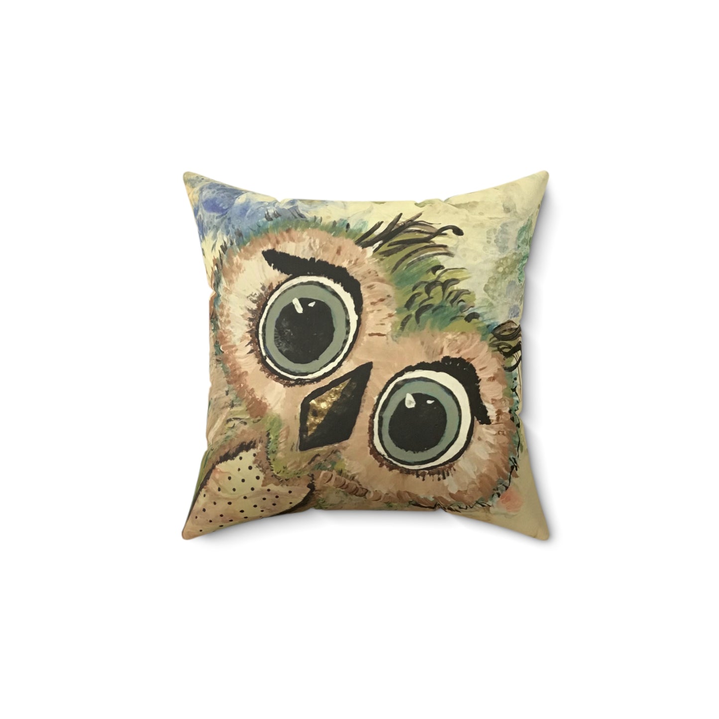 Peek a Boo Owl by Carol Kline polyester pillow