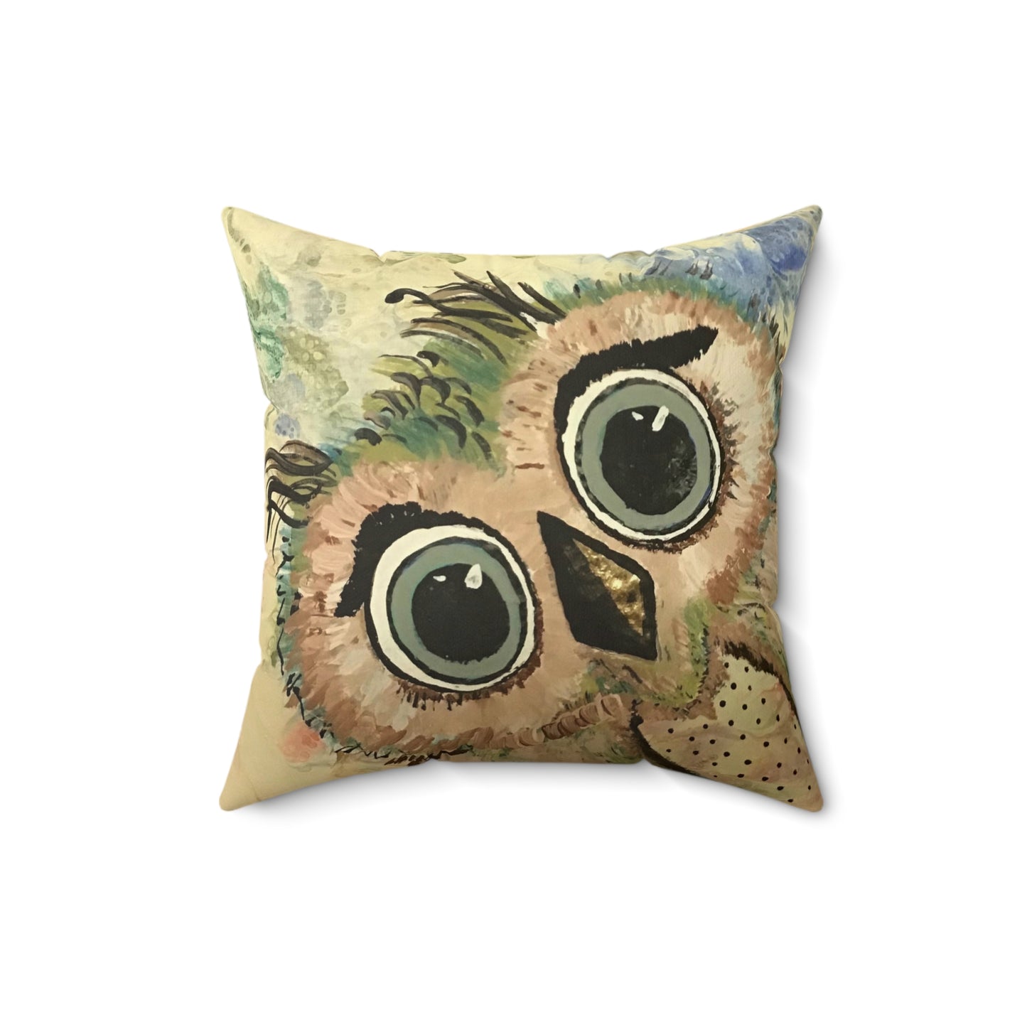 Peek a Boo Owl by Carol Kline polyester pillow