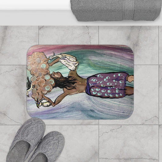 Village Delivery Man Bath Mat