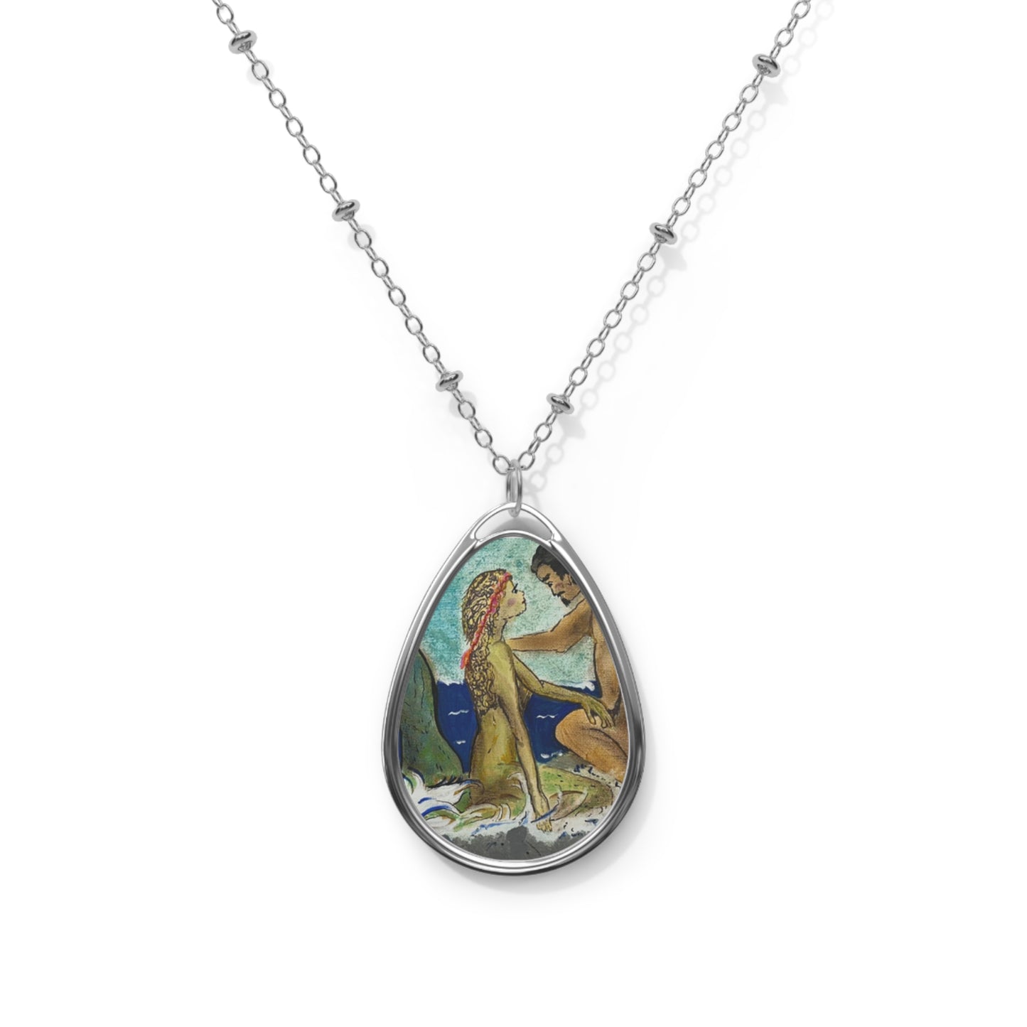 Man & Mermaid by Carol Kline Necklace