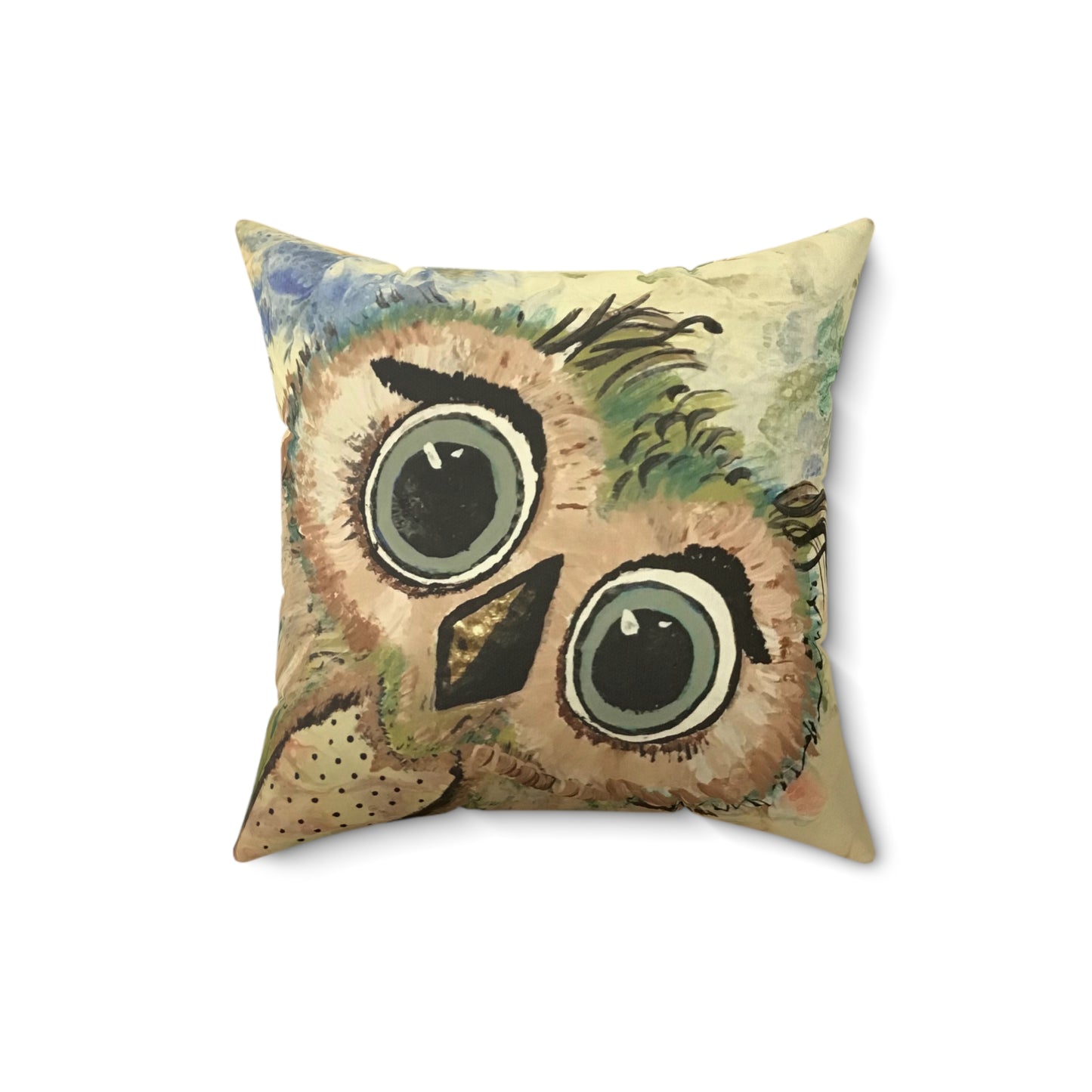 Peek a Boo Owl by Carol Kline polyester pillow