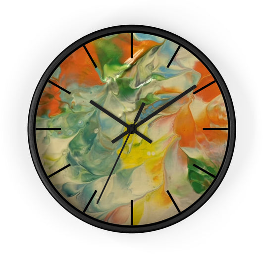 Splashed Colors 4 Wall Clock