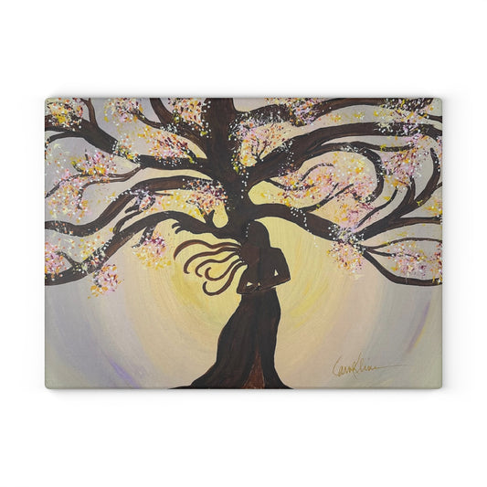 Glass Cutting Board - Love Tree