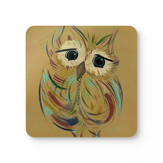 Owl Corkwood Coaster Set