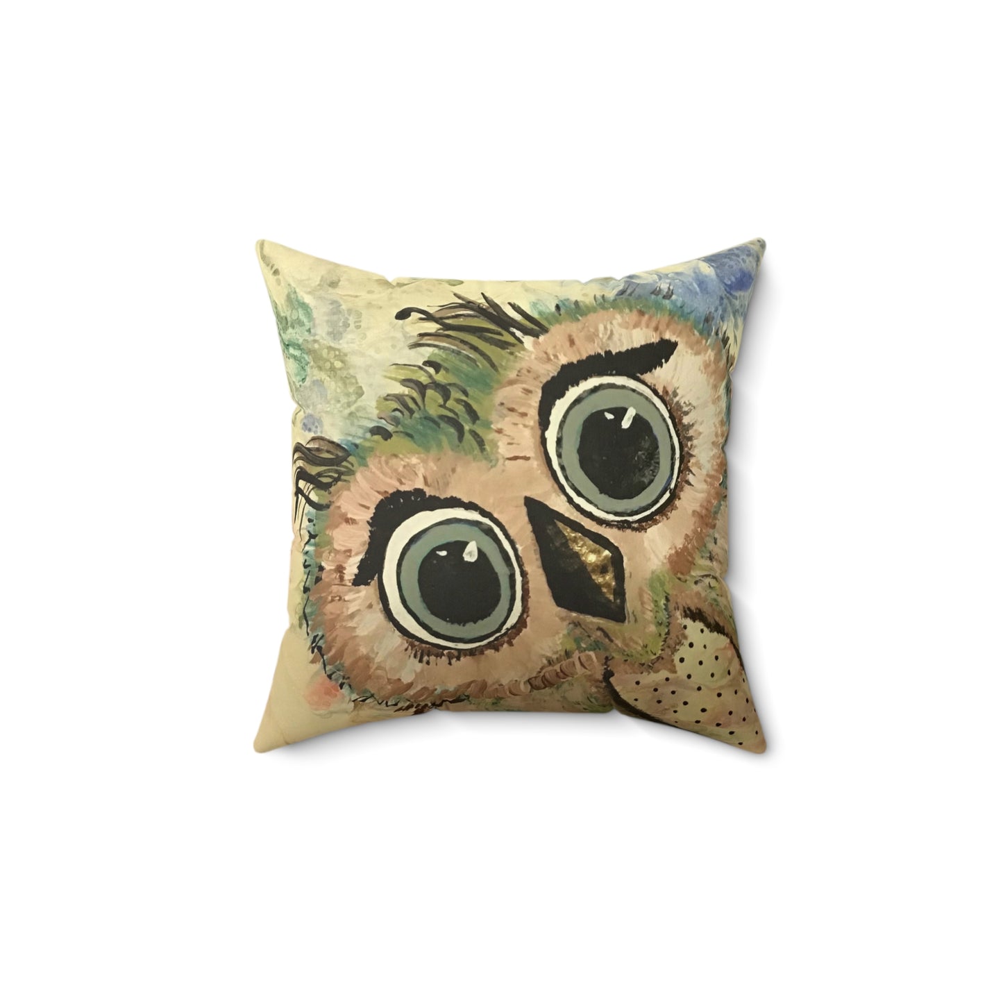 Peek a Boo Owl by Carol Kline polyester pillow