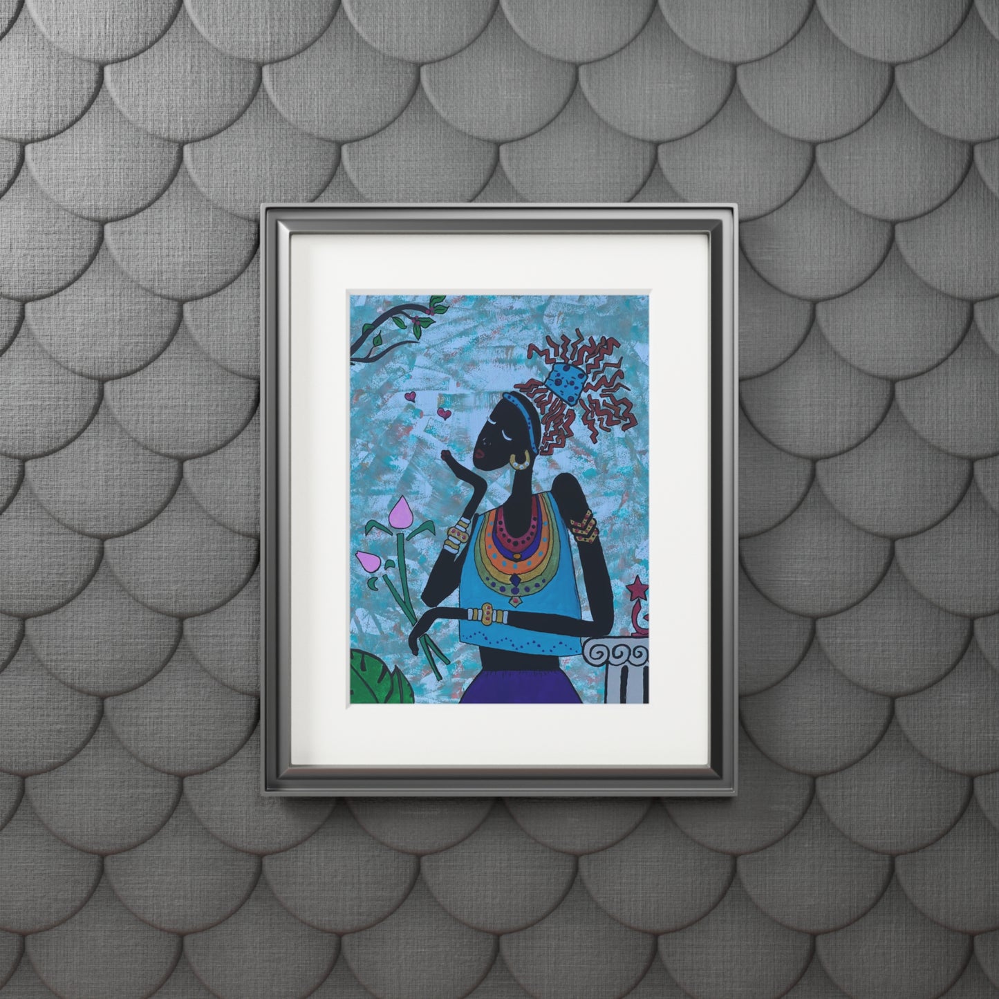 Blowing Kisses (Passepartout Paper Frame)