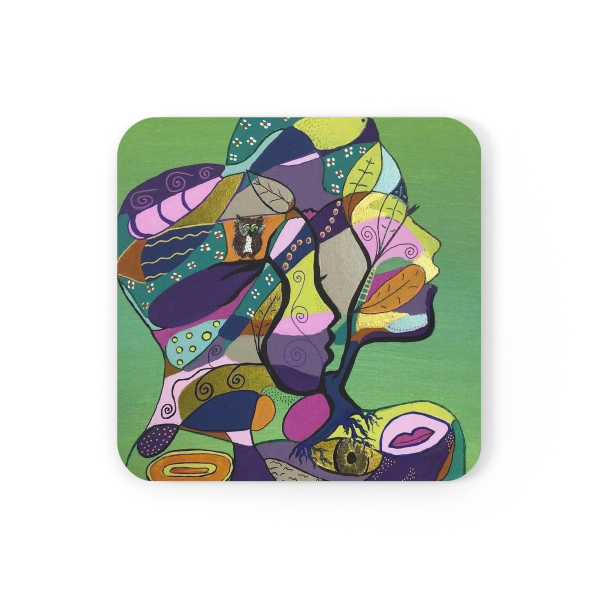 Tree of Life Corkwood Coaster Set