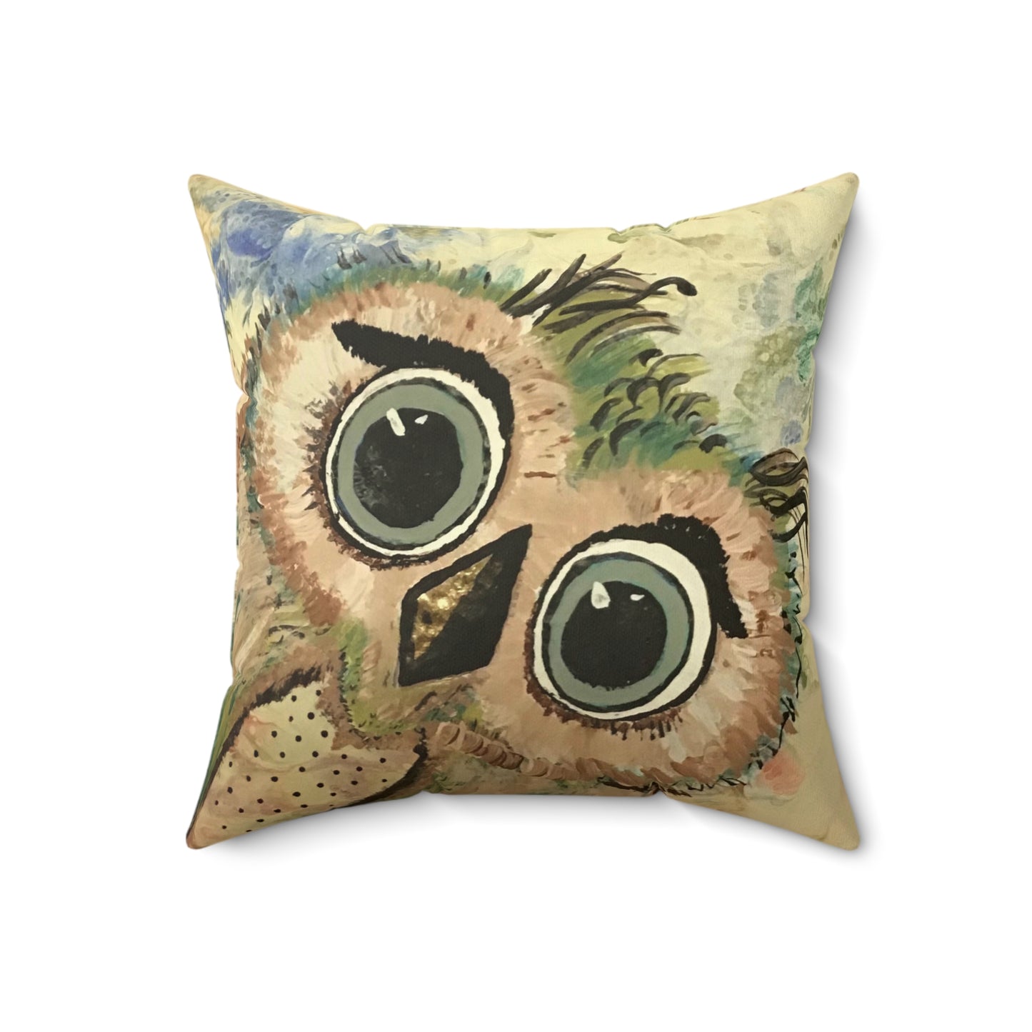 Peek a Boo Owl by Carol Kline polyester pillow